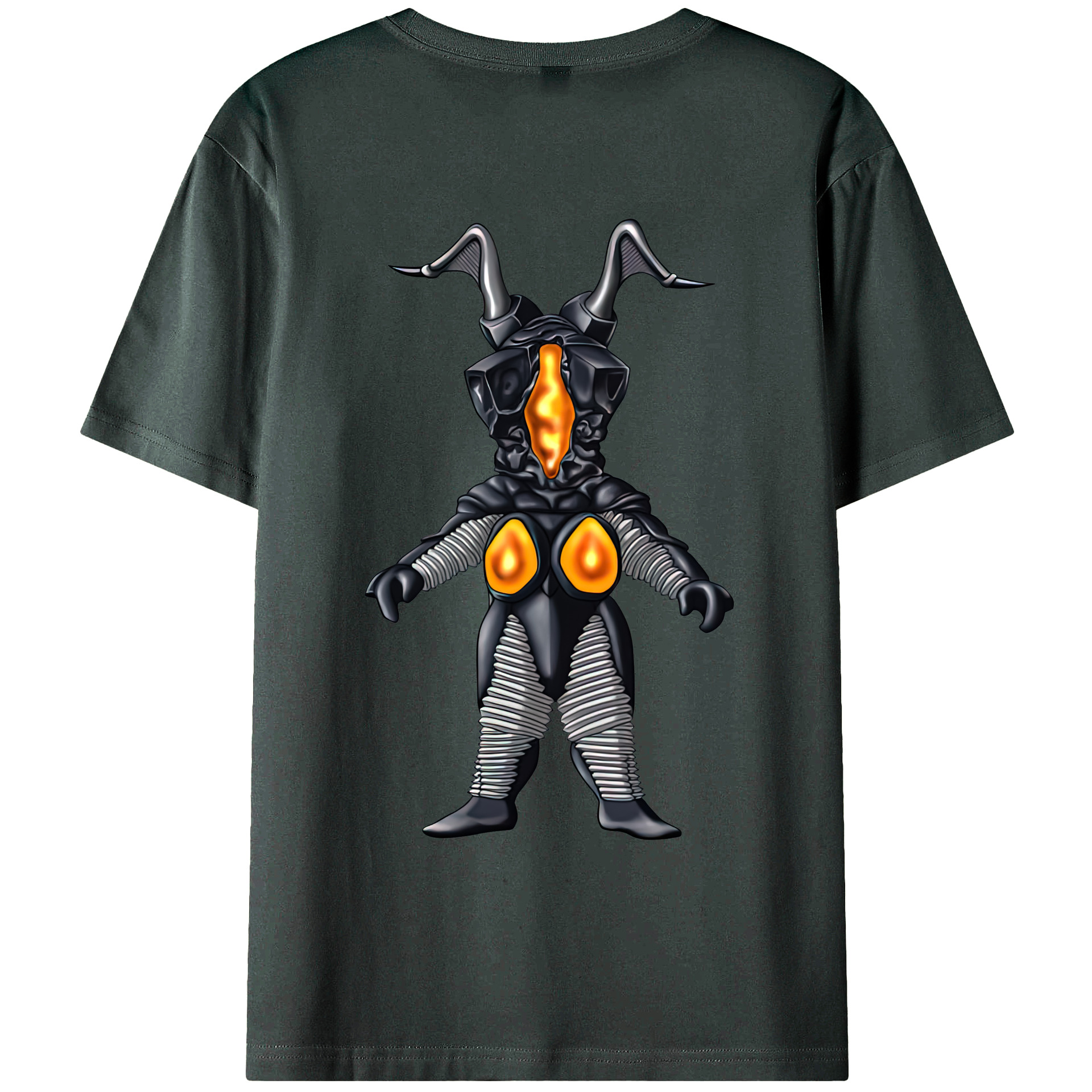 （画像用） ウルトラマン Ultraman 綿100％ メンズ半袖Tシャツ（バックプリント） 通気性